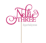 Three - 3rd Birthday - Personalised
