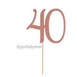 Forty 40th Birthday Cake Topper