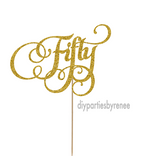 Fifty 50th Birthday Cake Topper