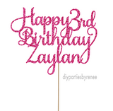 Three - Happy 3rd Birthday - Personalised