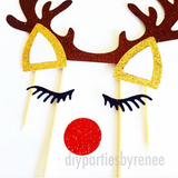 Christmas Rudolph Cake Topper