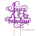 Seventy 70th Birthday Cake Topper - 70 & Fabulous Personalised