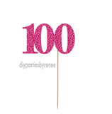 One Hundred - 100 Birthday Cake Topper