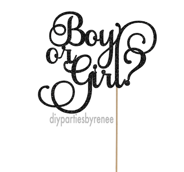 Gender Reveal - Boy or Girl Cake Topper