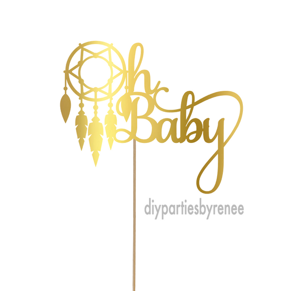 Oh Baby Dreamcatcher Cake Topper