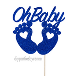 Oh Baby Footprints Cake Topper