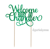 Welcome Baby Cake Topper - Personalised