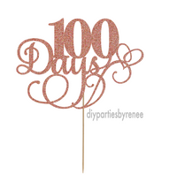 100 Days Cake Topper