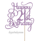 21st Twenty One Birthday Cake Topper - Happy 21st Birthday