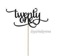 21st Twenty One Birthday Cake Topper