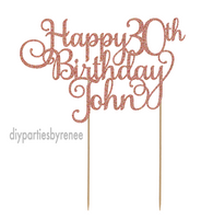 Thirty 30th Cake Topper - Happy 30th Birthday - Personalised