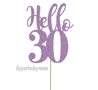 Thirty 30th Cake Topper - Hello 30