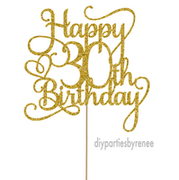 Thirty 30th Cake Topper - Happy 30th Birthday