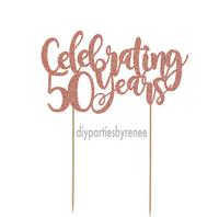Fifty 50th Birthday Cake Topper - Celebrating 50 Years