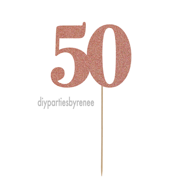 Fifty 50th Birthday Cake Topper