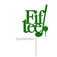 Fifty 50th Birthday Cake Topper - Golf - Fif Tee