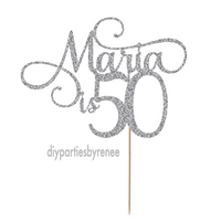 Fifty 50th Birthday Cake Topper - Personalised
