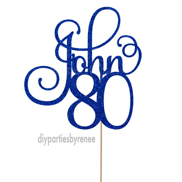 Eighty 80th Birthday Cake Topper - Personalised