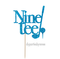 Ninety 90th Birthday Cake Topper - Golf - Nine Tee