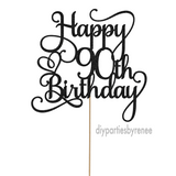 Ninety 90th Birthday Cake Topper - Happy 90th Birthday