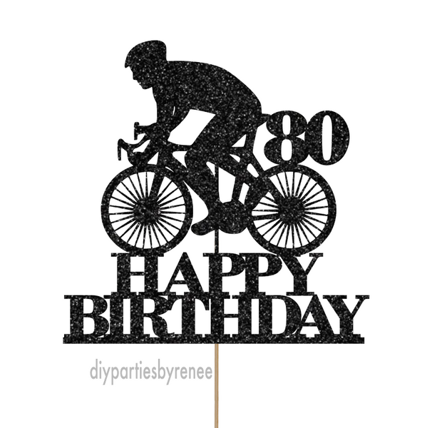 Themed - Bike Cyclist - Happy Birthday Age