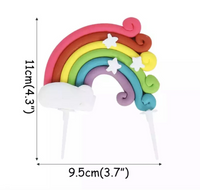 Clearance - Rainbow Balloon Cloud Cake Topper Set